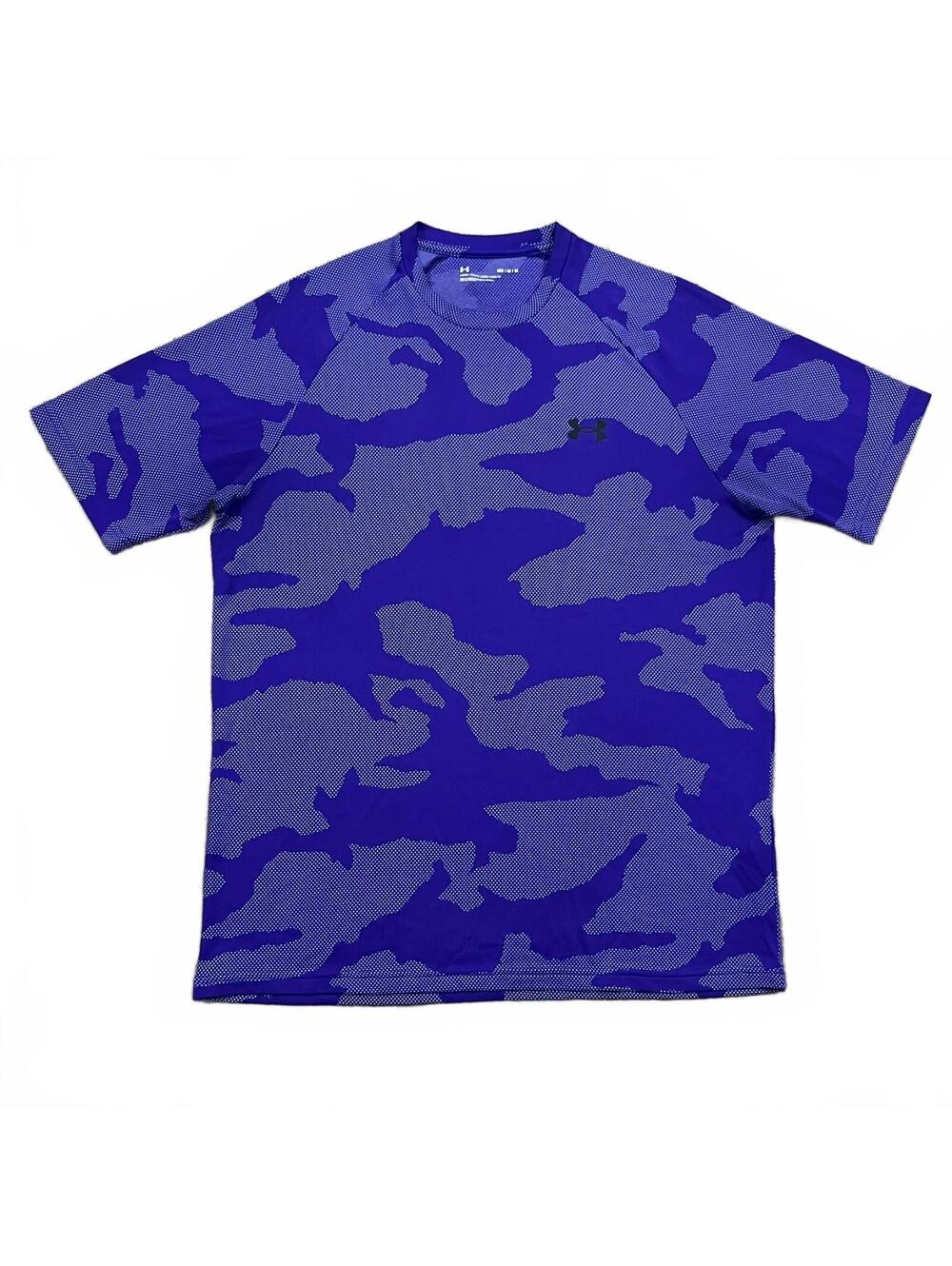 Under Armour Mens Velocity Jacquard Short Sleeve T Shirt Purple Camo Size Medium